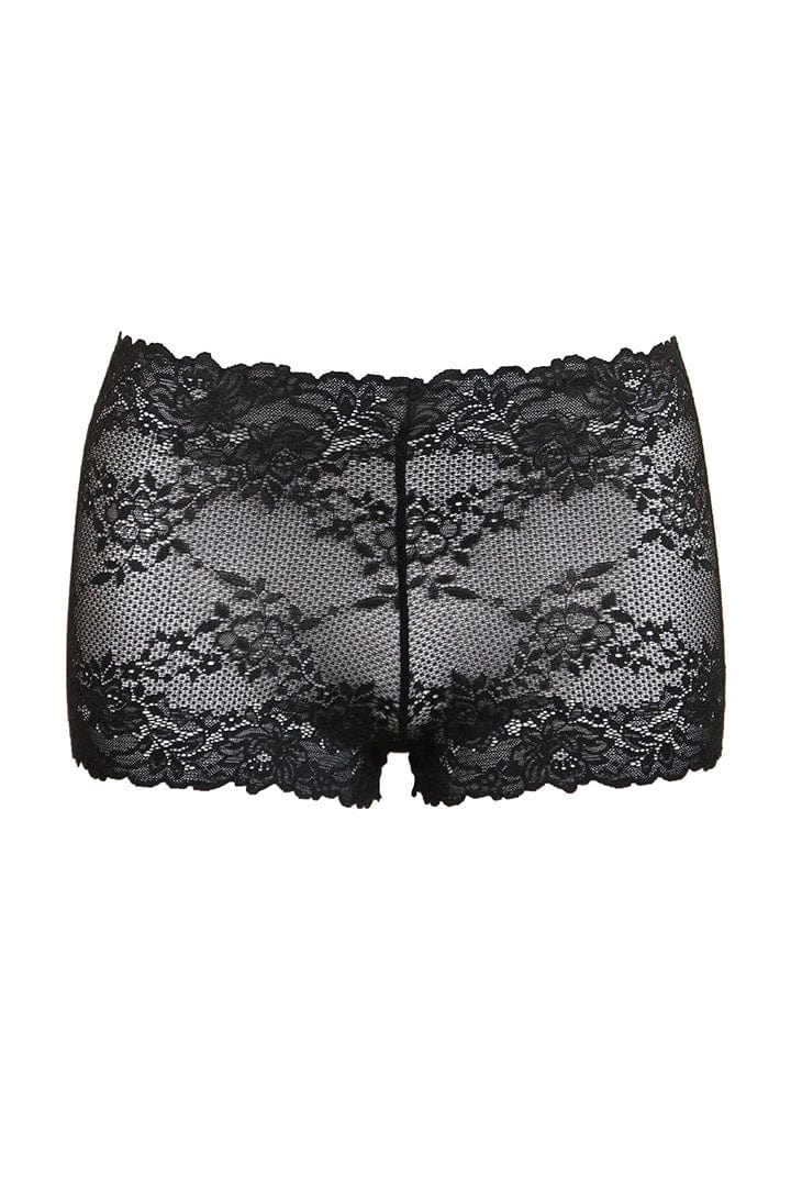 Natori Boyshort Black / S Heavenly Lace Boyshort - Black