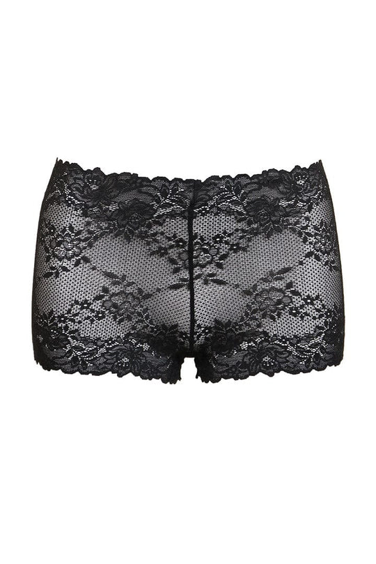 Heavenly Lace Boyshort - Black