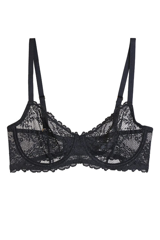 Heavenly Convertible Balconette Underwire Bra - Black