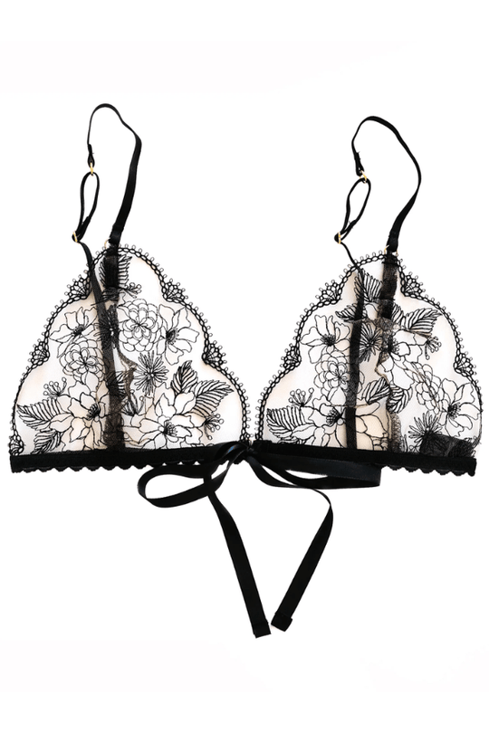 Brazil Triangle Bralette - Black