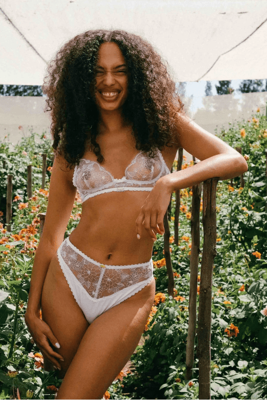 Sophie High Leg Knicker - White