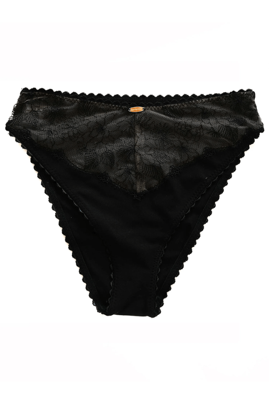 Brazil High Leg Knicker - Black