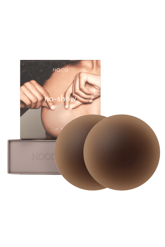 No Show Reusable Nipple Covers - Coffee