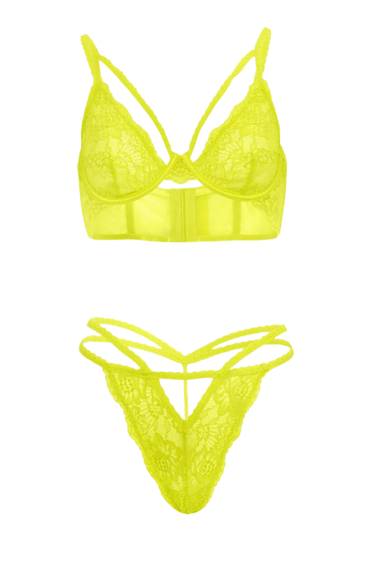 Elsie Lace Set - Yellow