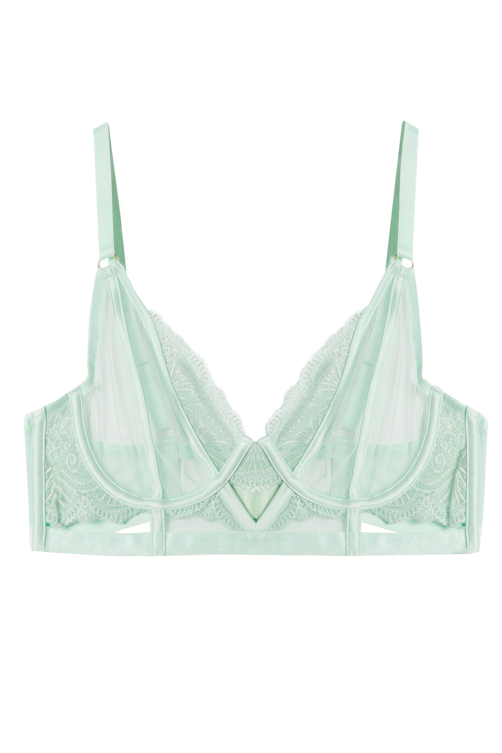 Second Skin Teal Recycled Plunge Bra – Playful Promises
