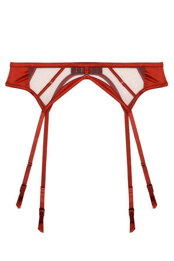 Playful Promises Suspender Ramona Mesh Suspender - Red
