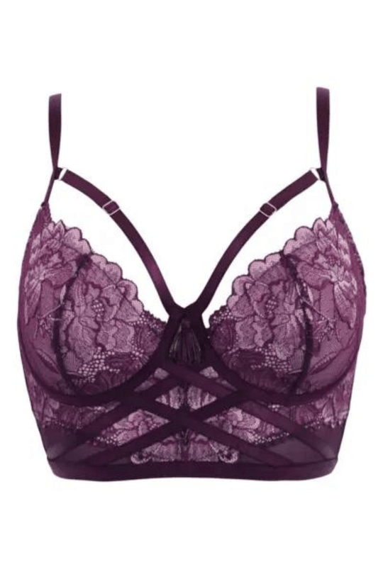 After Hours Padded Longline Bra - Purple