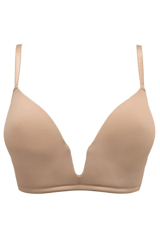 Definitions U-Wire Plunge Low Back Push-Up Bra - Nude