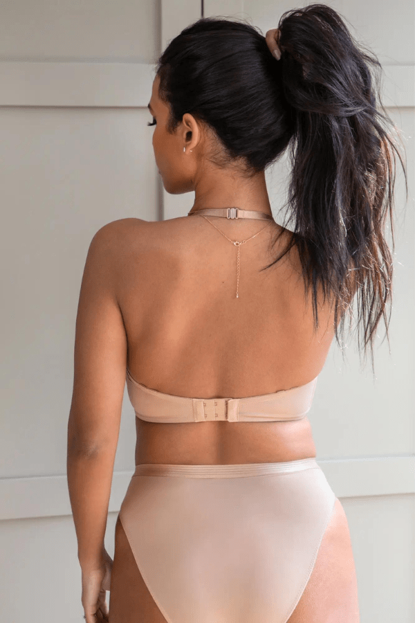 Definitions U-Wire Plunge Low Back Push-Up Bra - Nude - Chérie Amour
