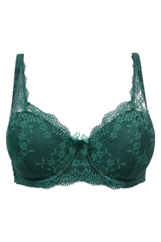 Flora Lightly Padded Underwired Bra - Green