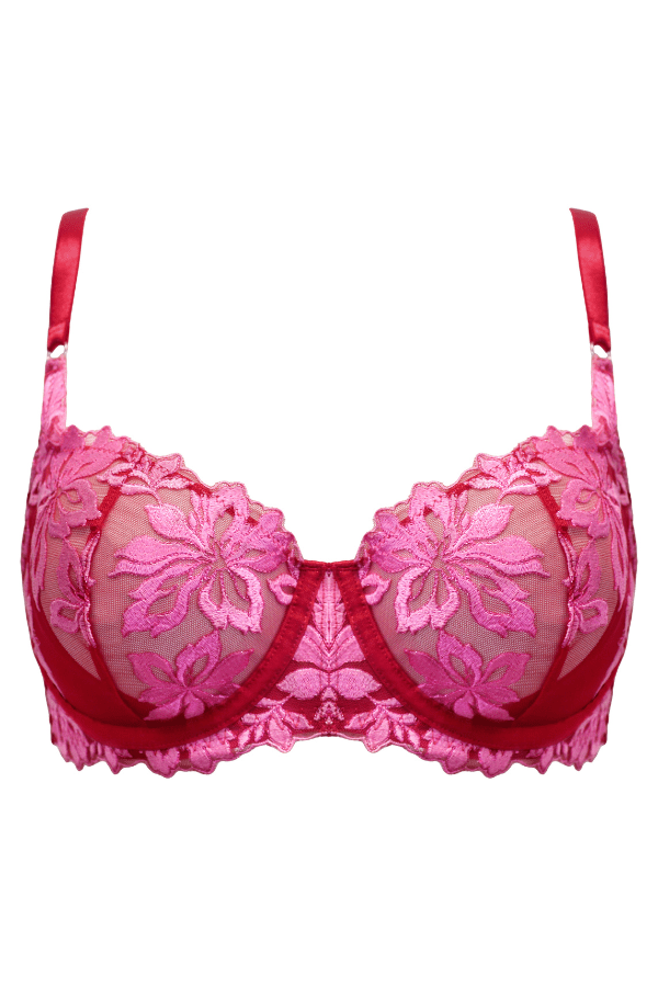 Pour Moi Bras Roxie Underwired Bra - Red/Pink