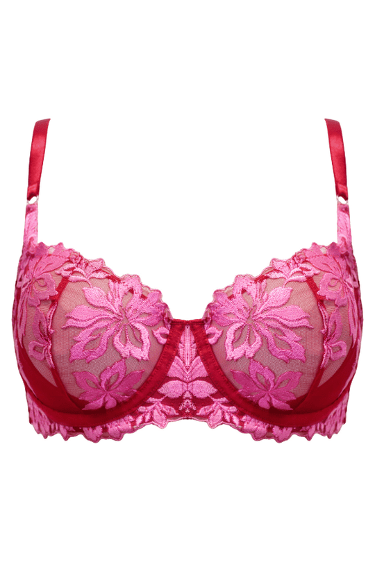 Roxie Underwired Bra - Red/Pink