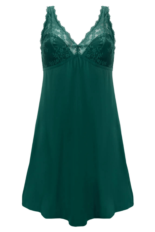 Flora Luxe Chemise - Green