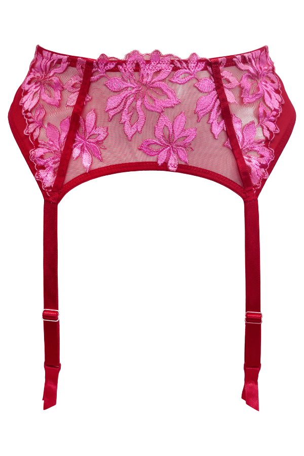 Pour Moi Suspender Roxie Suspender - Red/Pink