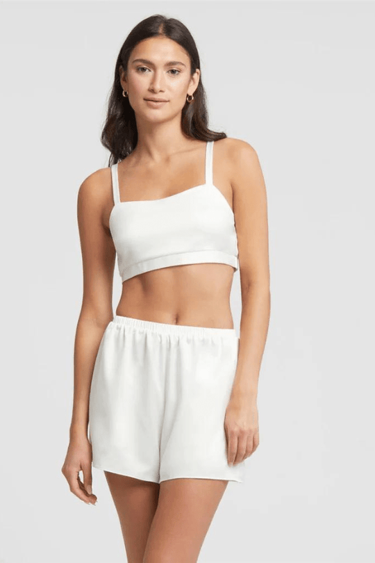 Swan Bralette and Short Set- Ivory