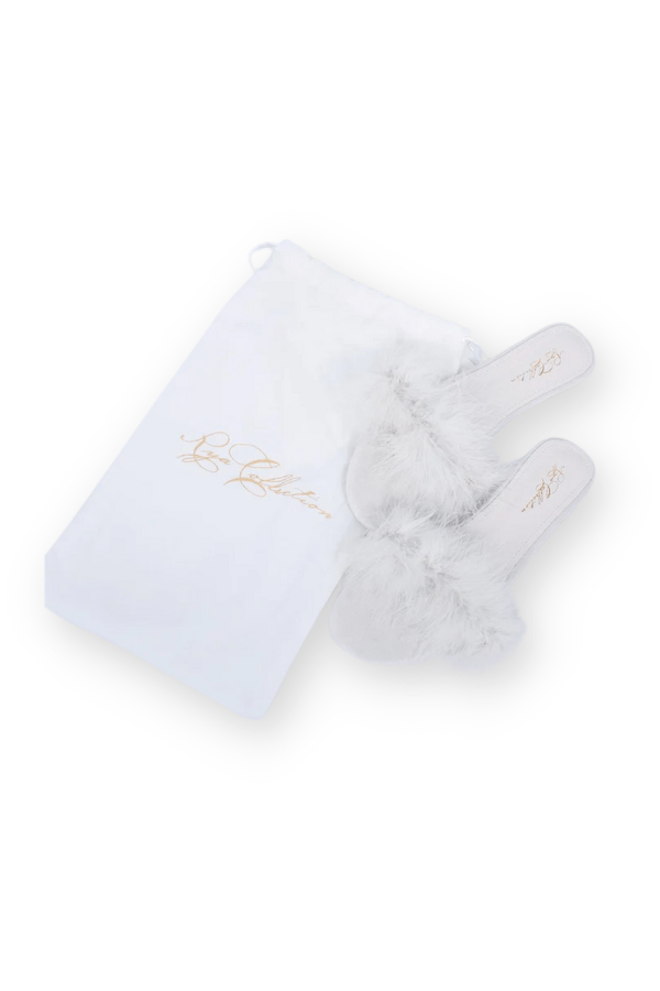 Rya Collection Slippers Feather Slippers - Ivory