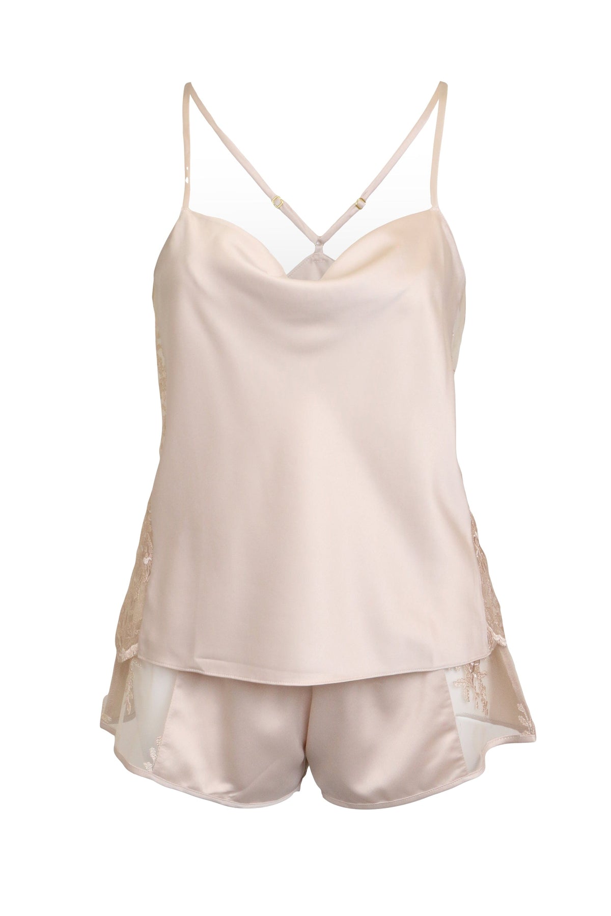 Rya Collection Tops Champagne / XS Darling Cami Tap Set - Champagne