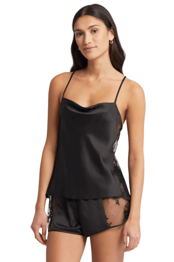 Rya Collection Tops Darling Cami Tap Set - Black