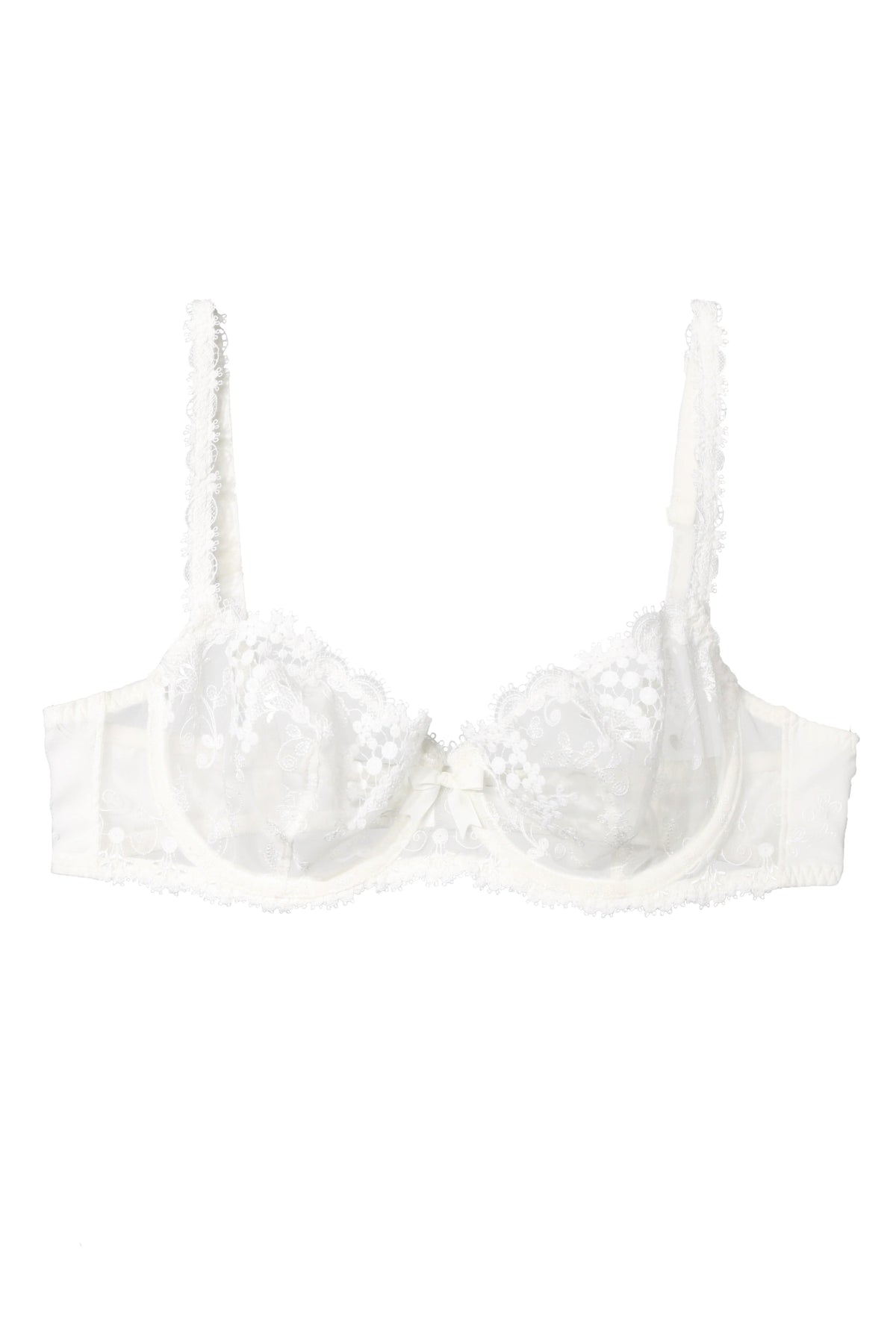 Simone Perele Balcony Ivory / 32 B Wish Half Cup Bra - Ivory