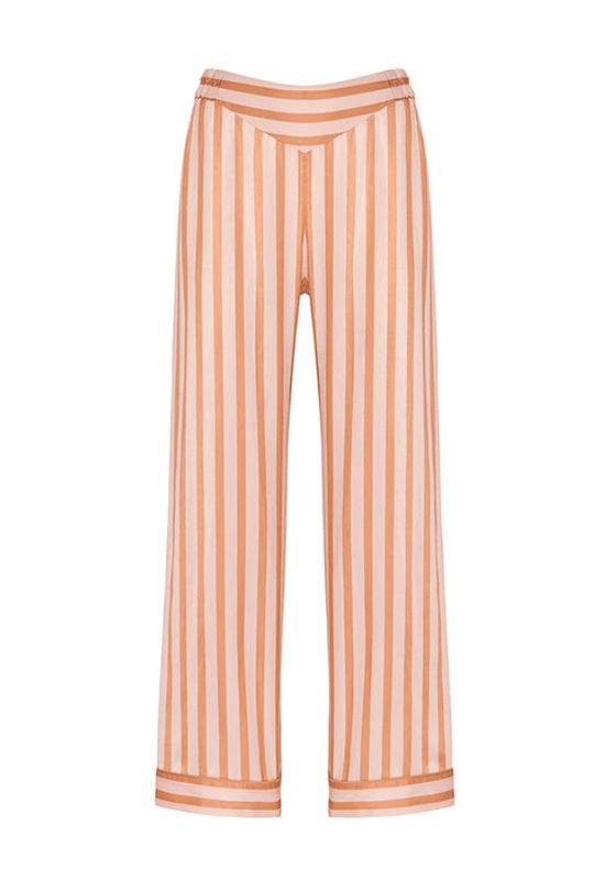 Caprice Silk Trouser Pant - Peach
