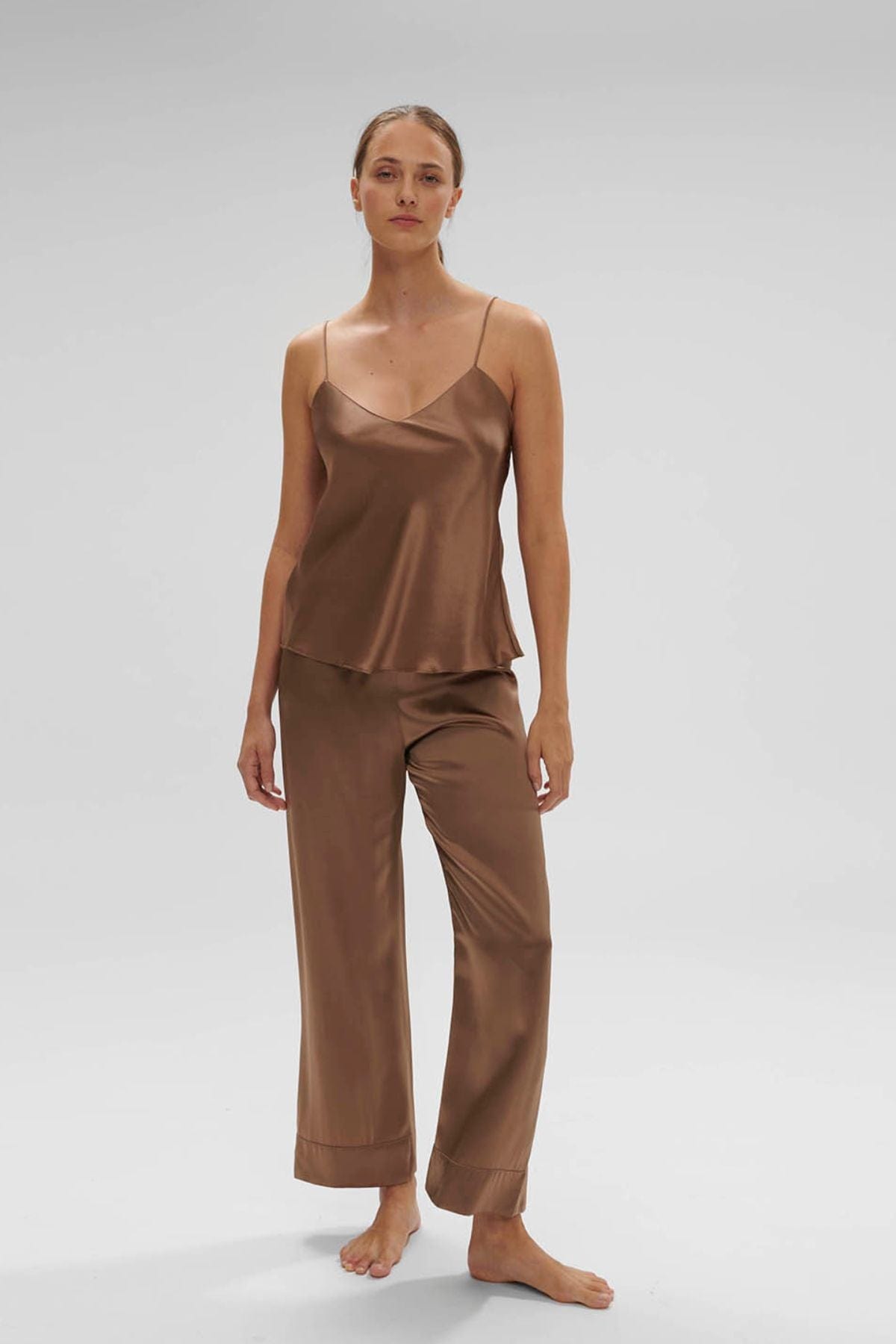 Simone Perele Short Dream Silk Pant - Light Brown