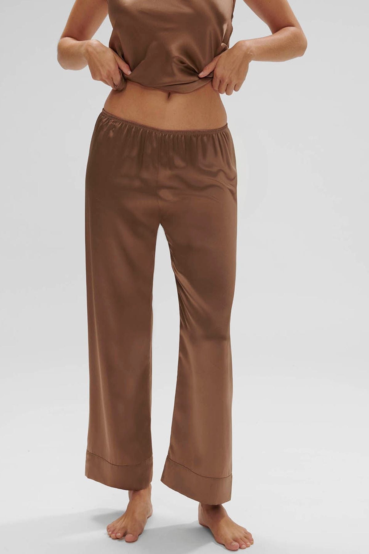 Simone Perele Short Macchiato / XS Dream Silk Pant - Light Brown