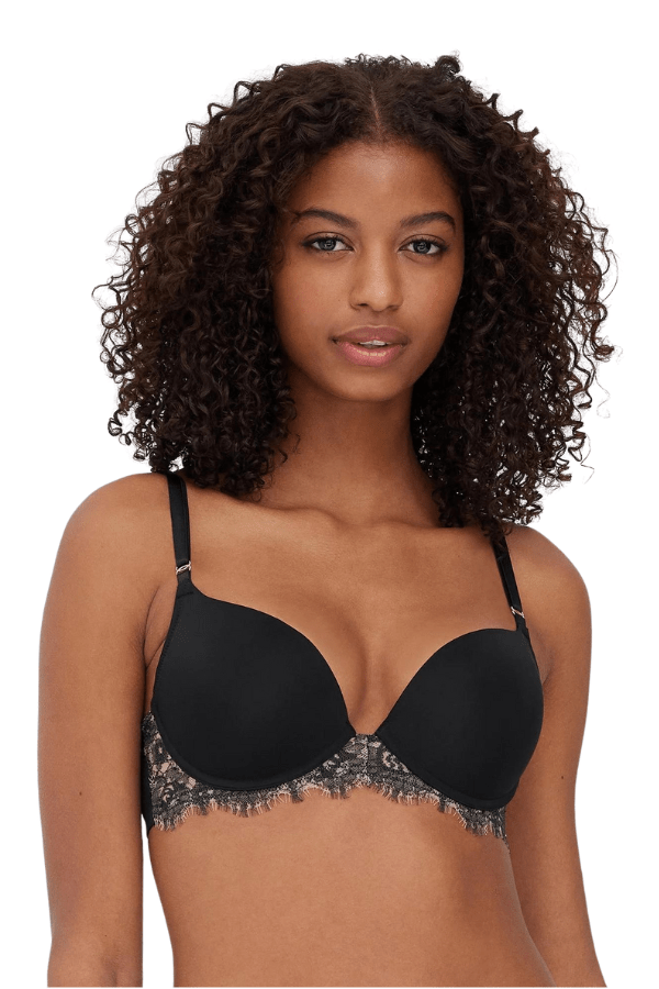 Skarlett Blue Push-Up Bra Entice Lace Push-Up Bra - Black