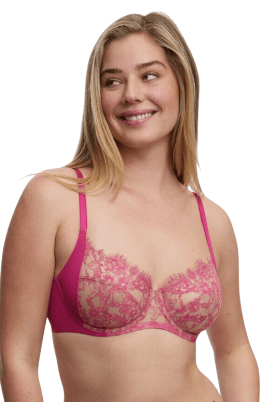 Entice Side Support Balconette Bra - Pink Berry