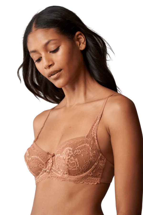 Skarlett Blue Balcony Minx Lace Balconette Bra - Neutral