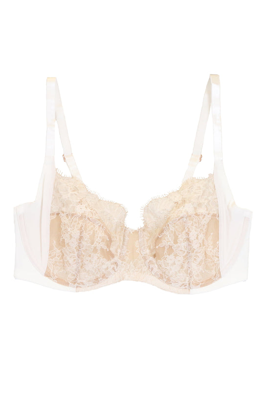 Entice Side Support Balconette Bra - White