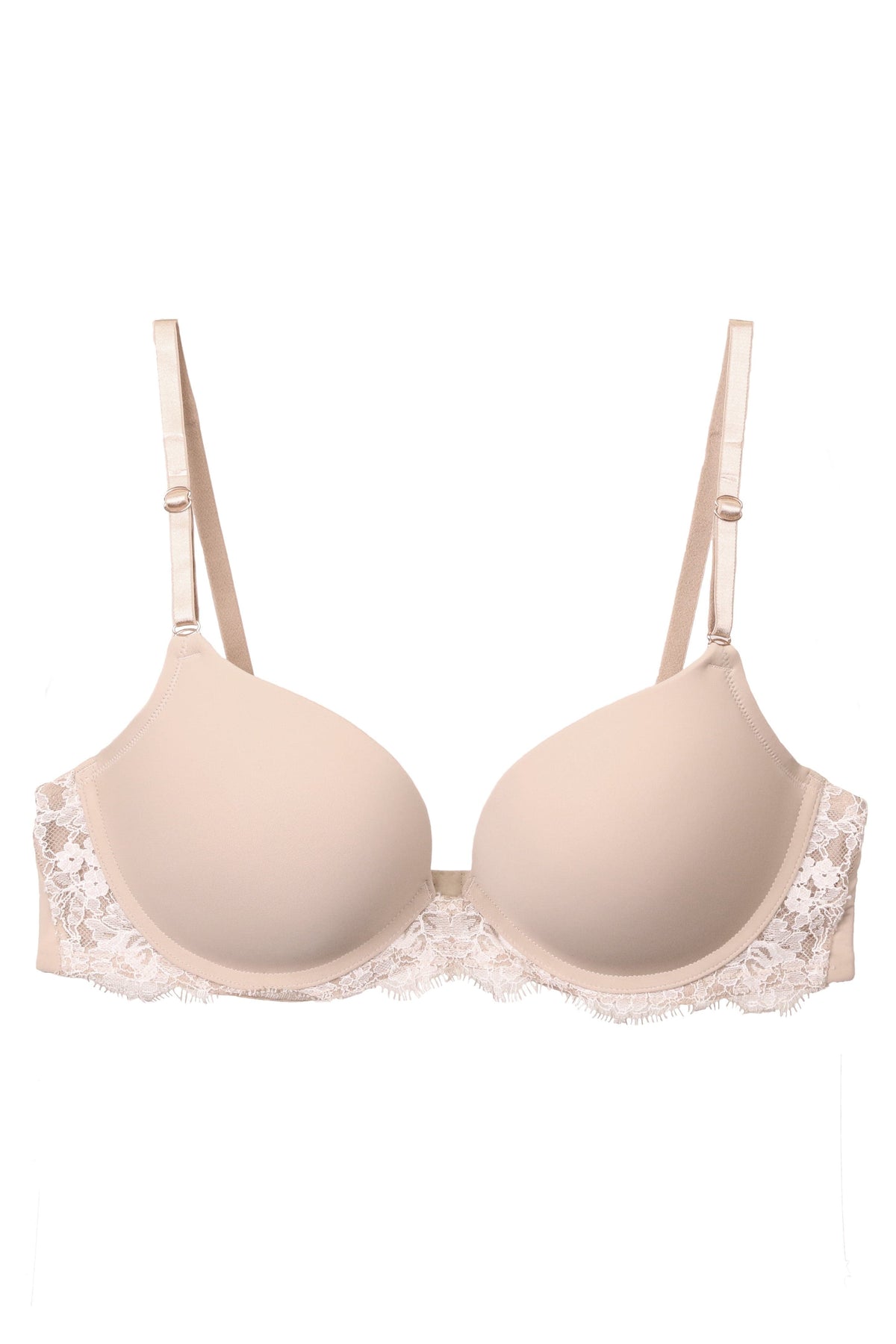 Skarlett Blue Push-Up Bra Nylon/White / 30 A Entice Lace Push-Up Bra - Nude