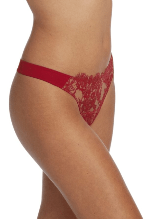 Skarlett Blue Thongs Lipstick/Nylon / S Entice Thong - Red