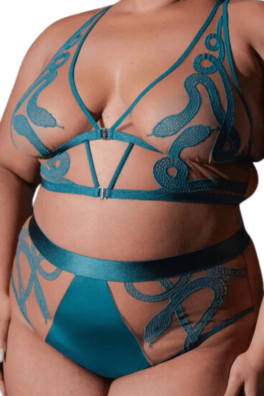 Medusa High-Waisted Bikini - Green