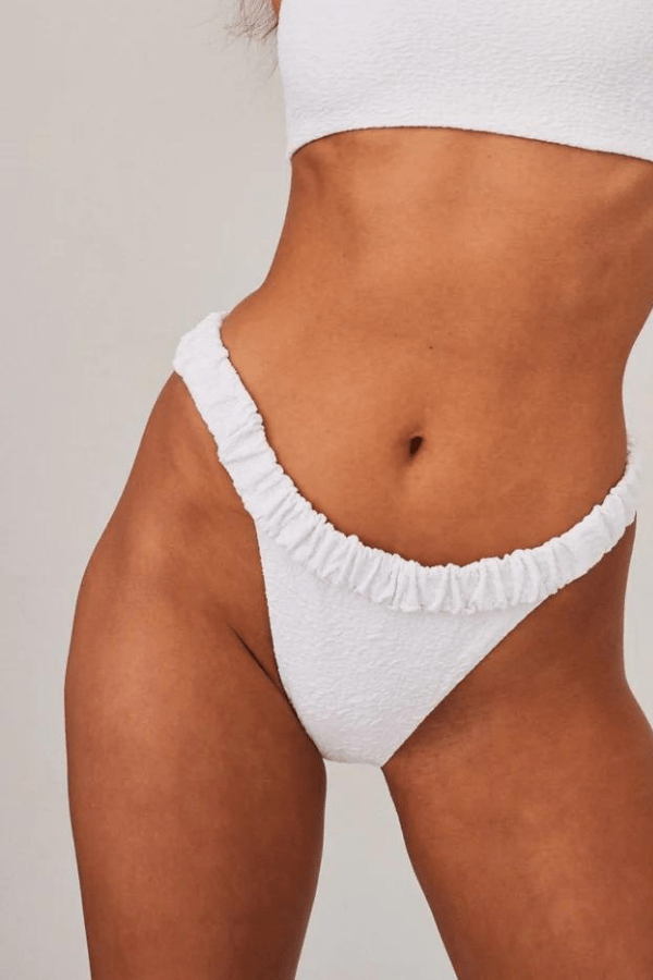Undress Code Bikini Bottom Girlish Charm Bikini Bottom - White