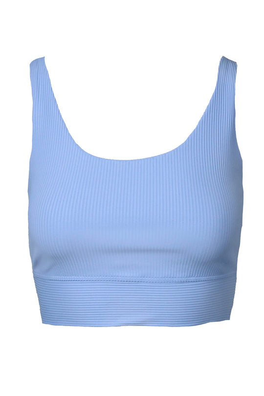 Ribbed Gym Bra - Baby Blue