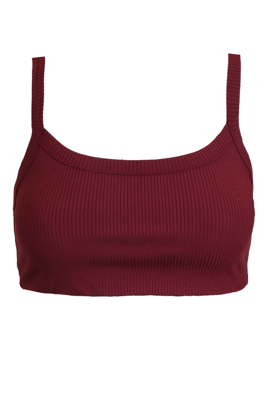 Ribbed Bralette 2.0 - Dark Cherry