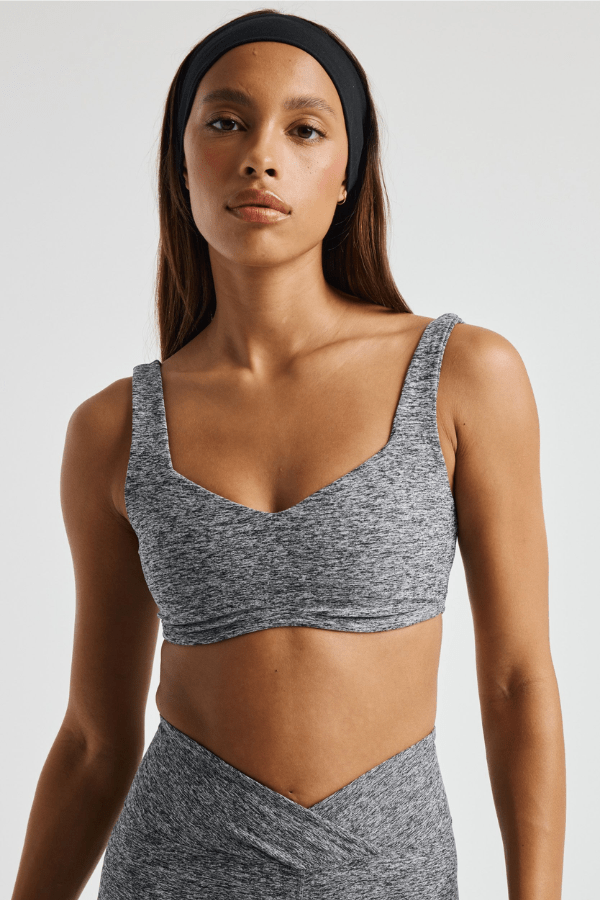 Year of Ours Swimwear The Isadora Bra - Heather Grey