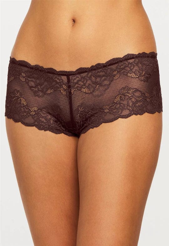 Montelle Lingerie Lace Cheeky Panty- Cocoa