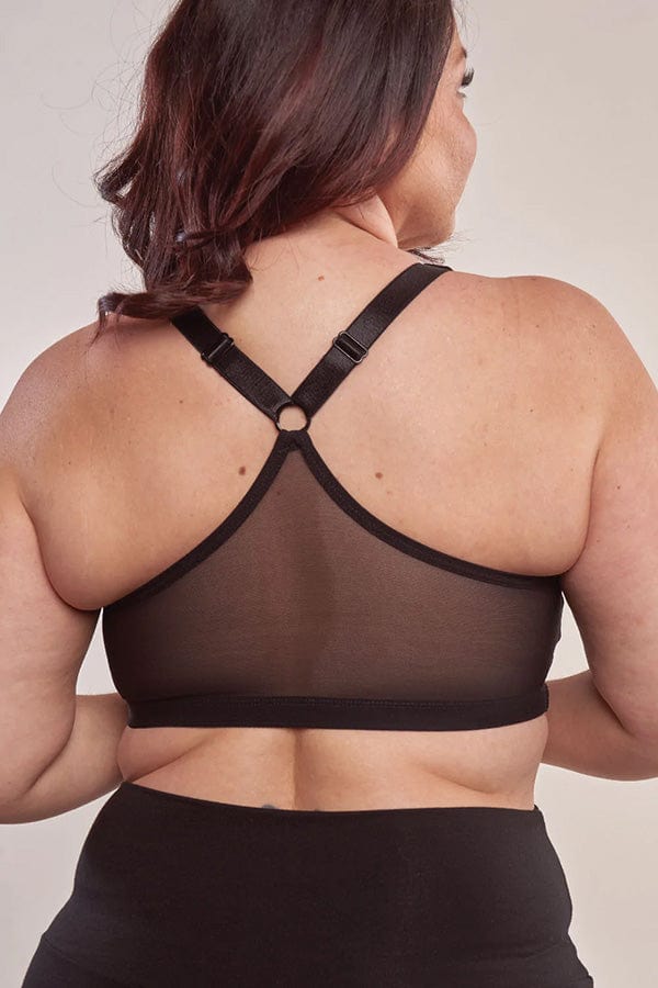 AnaOno Bras Bianca Front Closure Sports Bra- Black