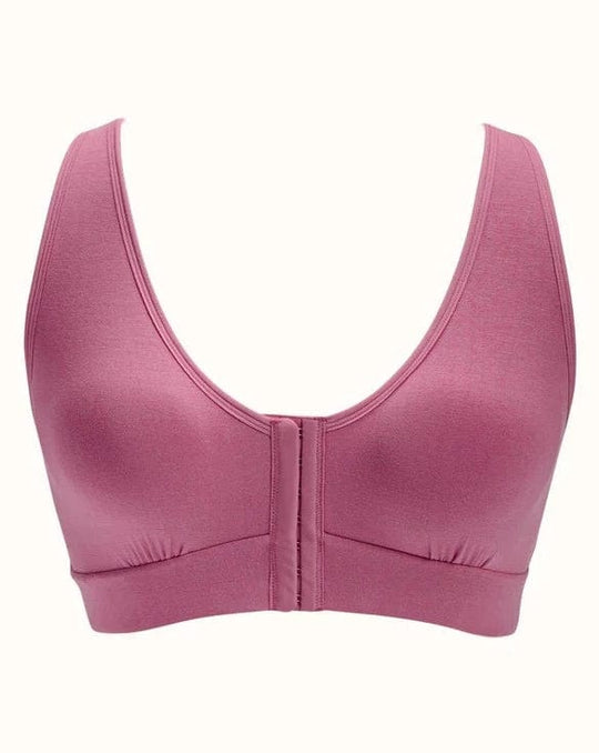 Rora Pocketed Front Closure Bra - Dusty Rose