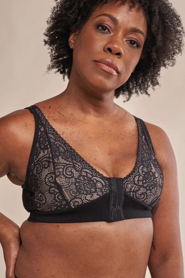 AnaOno Bras JamieLee Front Closure Lace Bra - Black