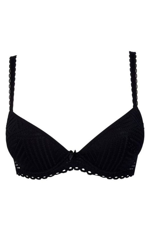 Tressage Graphic Contour Bra  - Black
