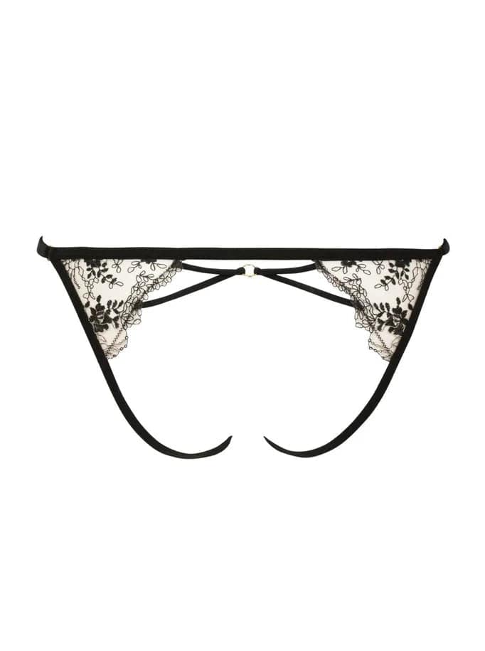 Atelier Amour Lingerie Après Minuit Open Panties- Black