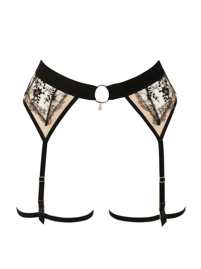 Atelier Amour Lingerie Black / S Après Minuit Suspender Belt- Black