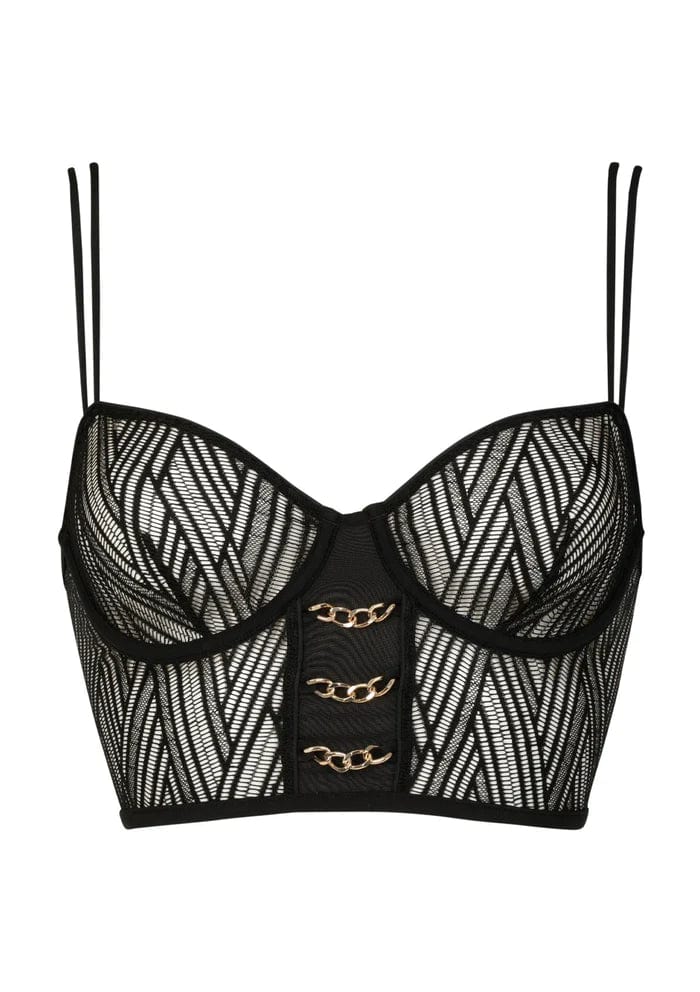 Atelier Amour Lingerie Onde Sensuelle Bustier- Black