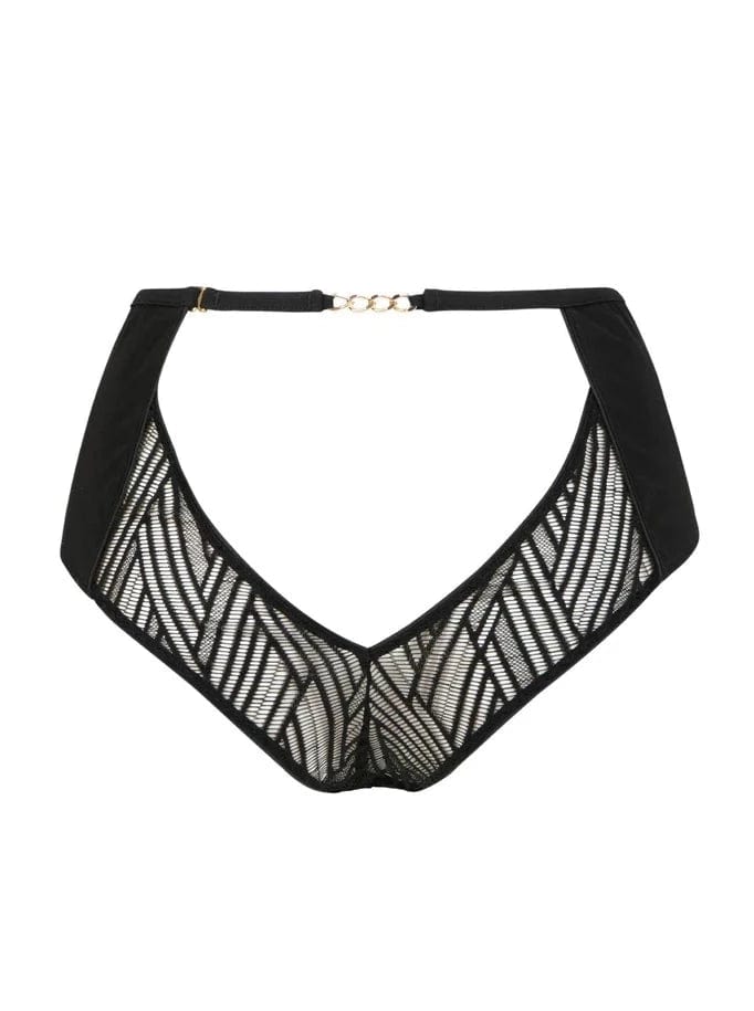 Atelier Amour Lingerie Onde Sensuelle High Waist Panty- Black