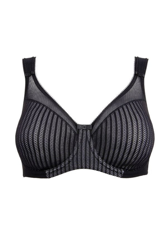 Beauty Stripe Smoothing Bra- Black