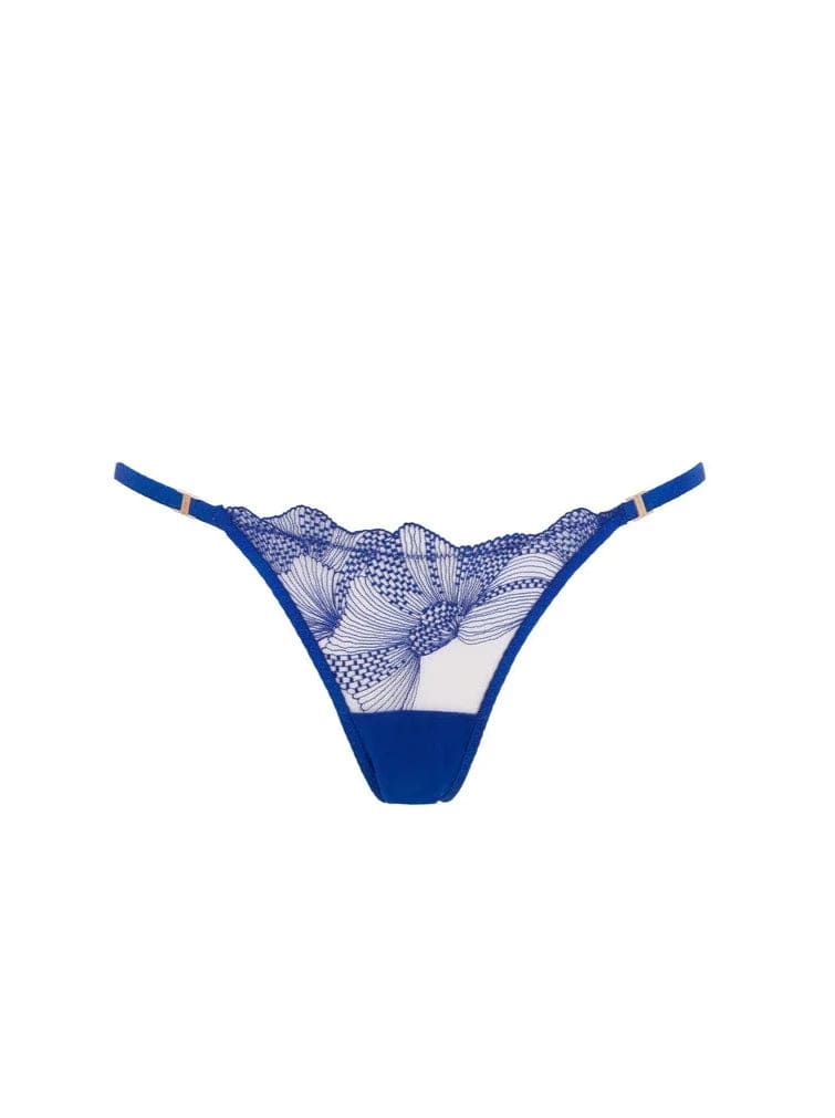 Bluebella Brief Surf the Web Blue / XS Adeline Sheer Panty- Surf the Web Blue