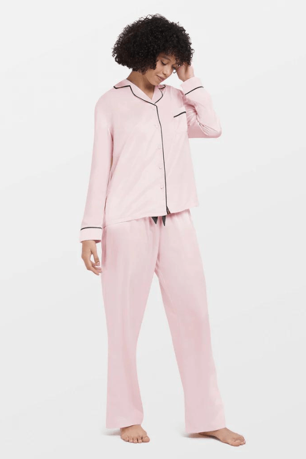 Bluebella Set Black / S Claudia Shirt &amp; Trouser PJ Set- Pink