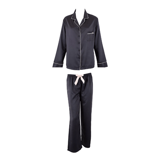 Claudia Shirt & Trouser PJ Set- Black